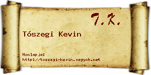 Tószegi Kevin névjegykártya